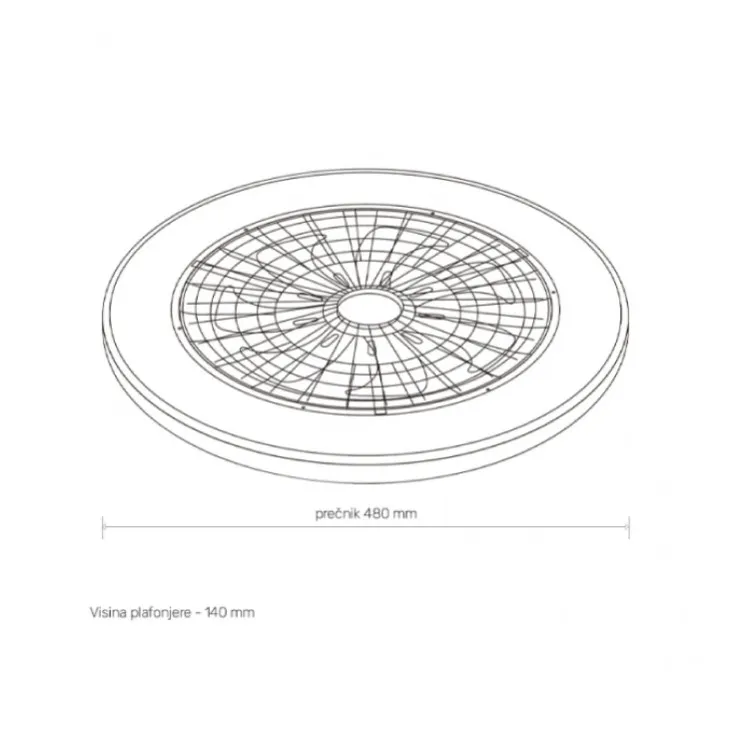 LED plafonjera sa ventilatorom YL-FAN-G001/D