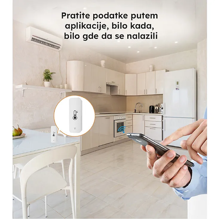 Wi-Fi smart termometar i higrometar -20°-60°C WFS-TH01