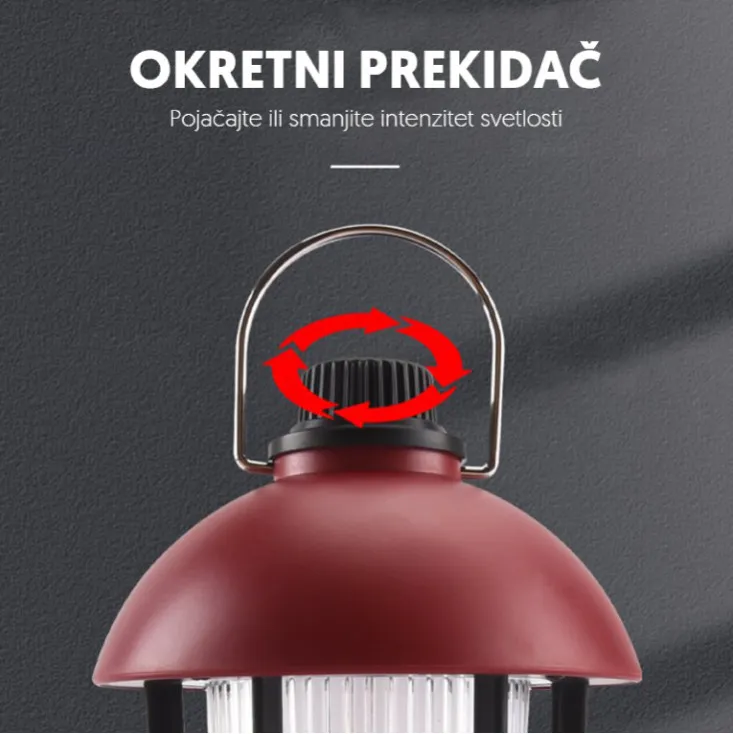 Prenosna LED punjiva lampa crvena 17417-5905RD