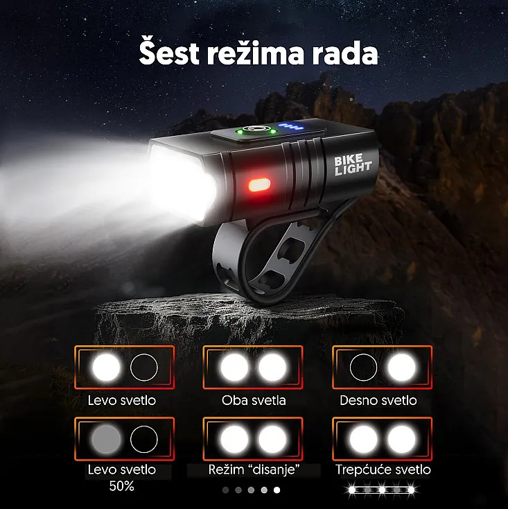 Punjiva LED lampa za bicikl sa LED diodama 17417-5916
