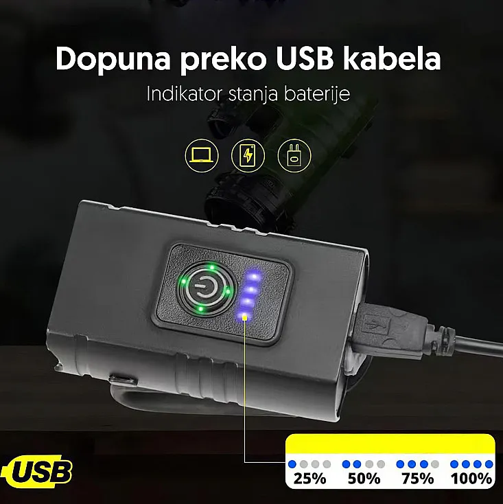 Punjiva LED lampa za bicikl sa LED diodama 17417-5916
