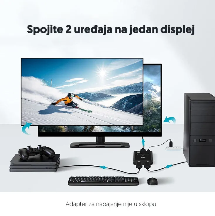 DisplayPort svič V1.4 KT-DP201