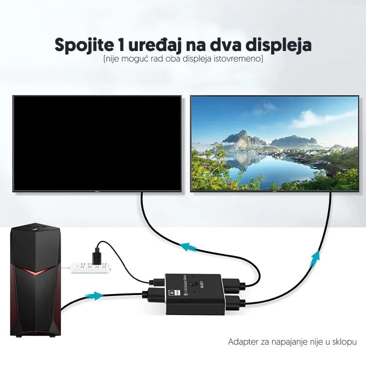 DisplayPort svič V1.4 KT-DP201