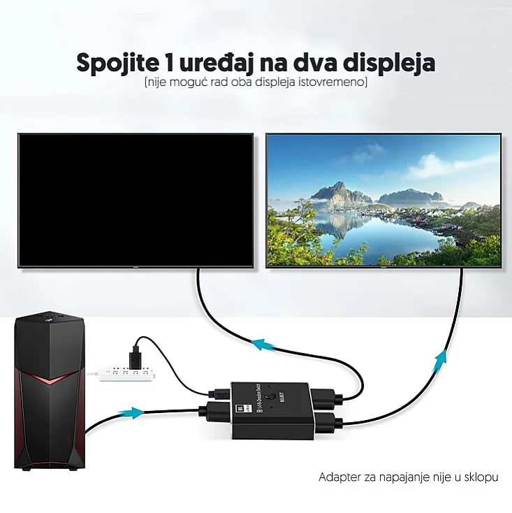 DisplayPort svič V1.4 KT-DP201