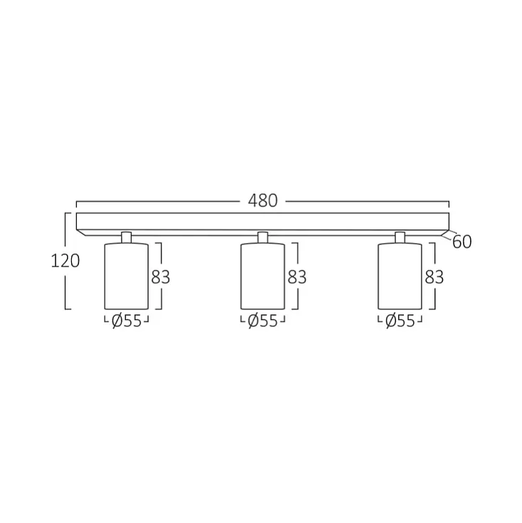 Braytron crna spot lampa 3xGU10 BH04-00831