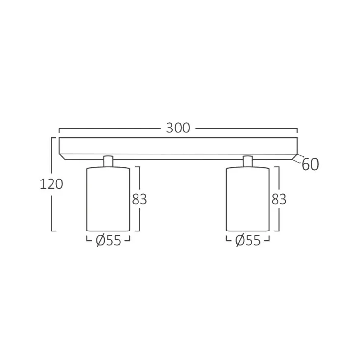 Braytron bela spot lampa 2xGU10 BH04-00820
