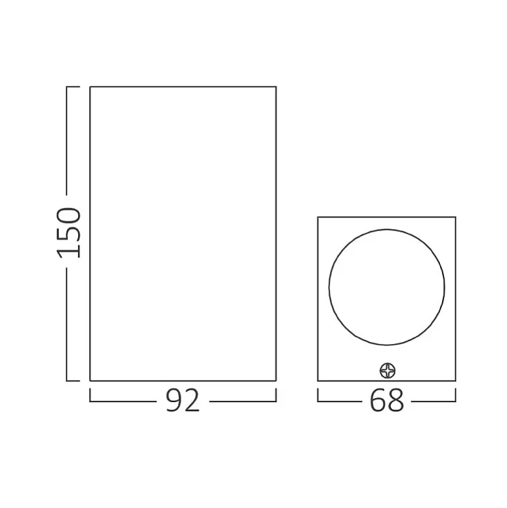Braytron siva zidna lampa 2xGU10 BG32-00422