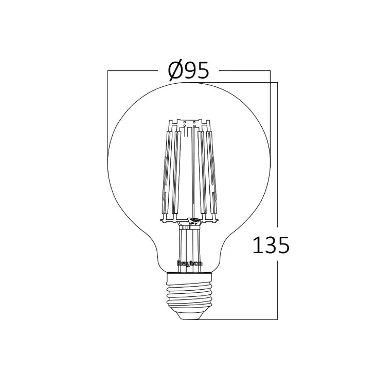 LED filament sijalica dim. 2200K 6W Braytron B47-60620