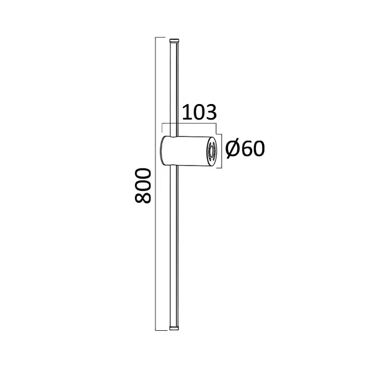 Braytron crna zidna LED lampa 16W BH07-04101