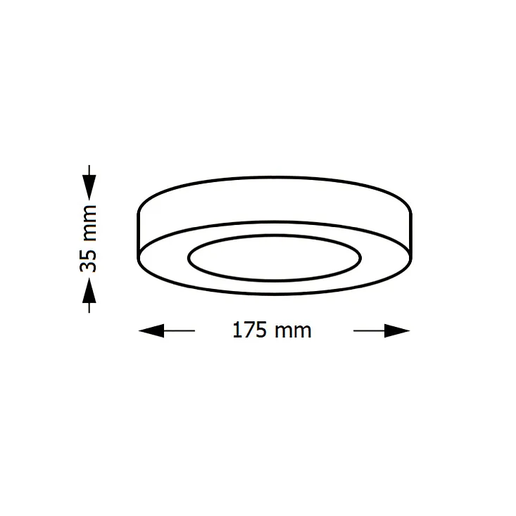 LED plafonjera 12W, promenljiva boja svetla KNC5-12W