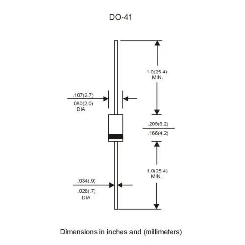Dioda 1000V 1A BA159