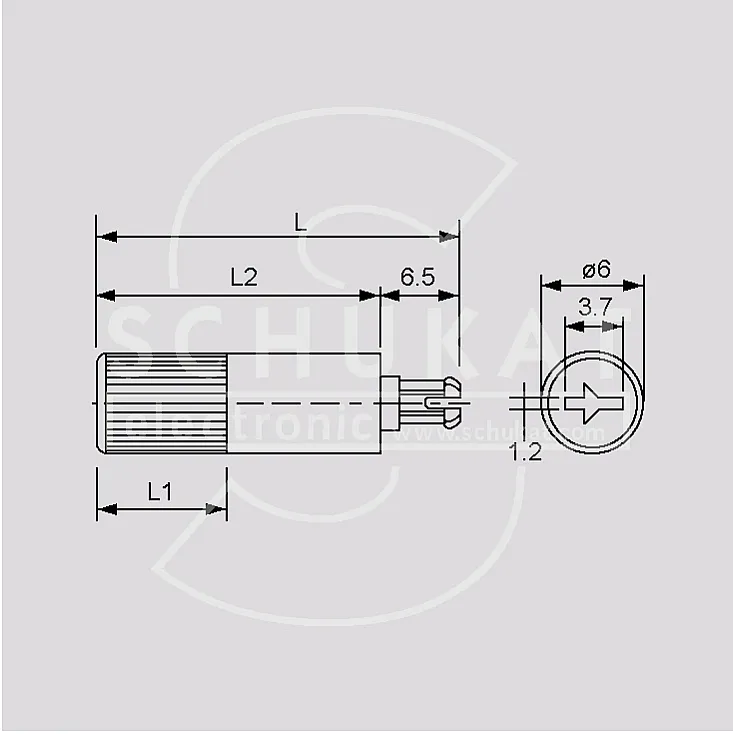Osovina za trimer pot. ACP 25 mm crna CA14A25