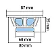 Auto zvučnici 87mm 2x35W BK087