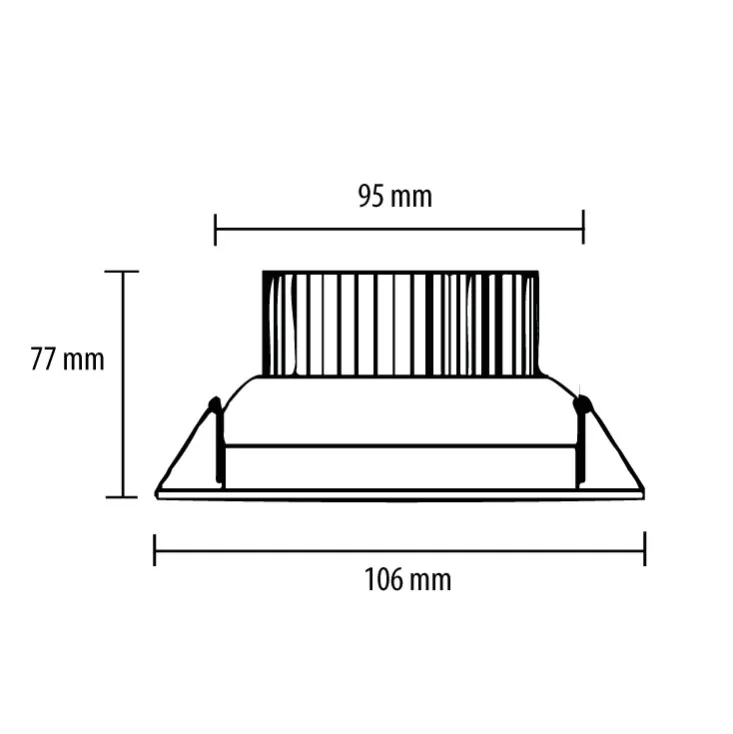 Ugradna LED lampa 10W hladno bela LUG04-10/NW