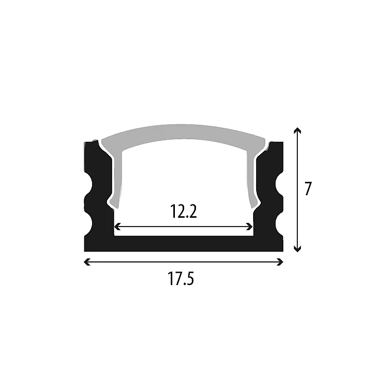 Aluminijumski profil za LED trake LPR-1707/1