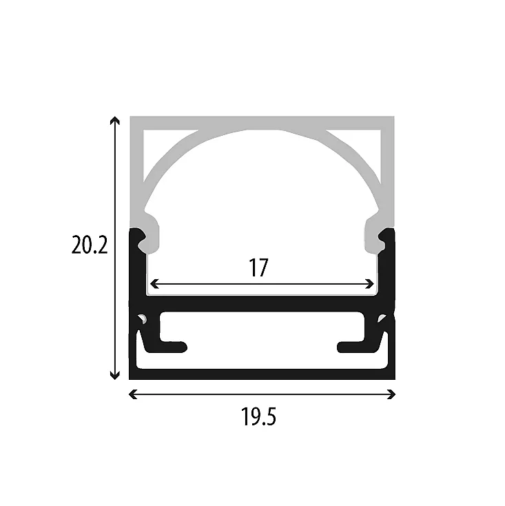 Aluminijumski profil za LED trake LPR-2020/1