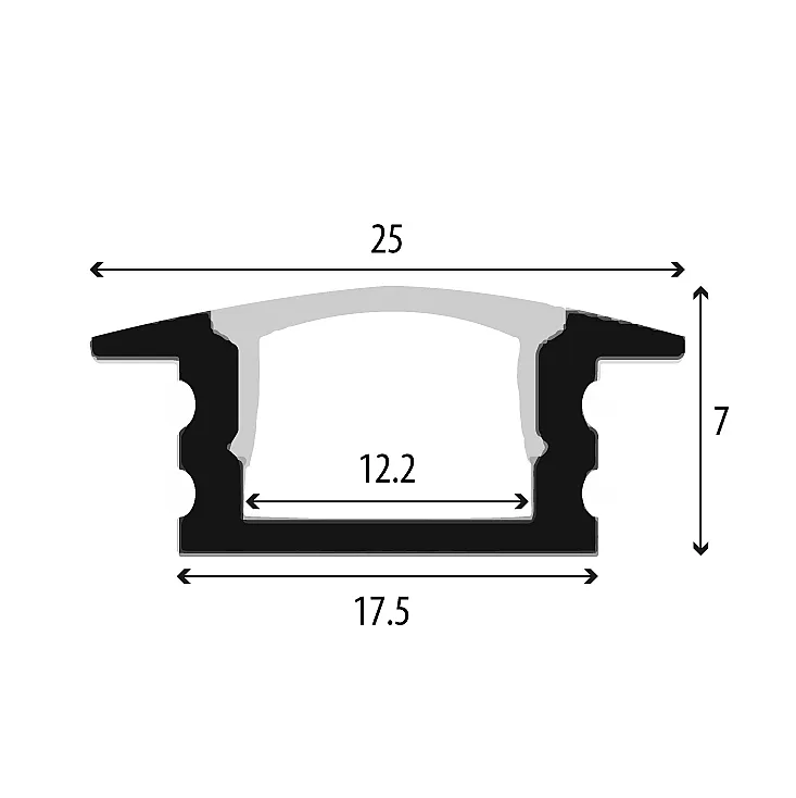 Ugradni aluminijumski profil za LED trake LPR-2507/1