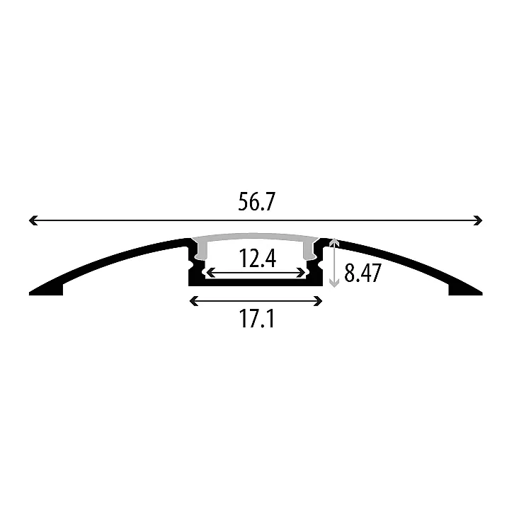 Aluminijumski profil za LED trake LPR-5711/2