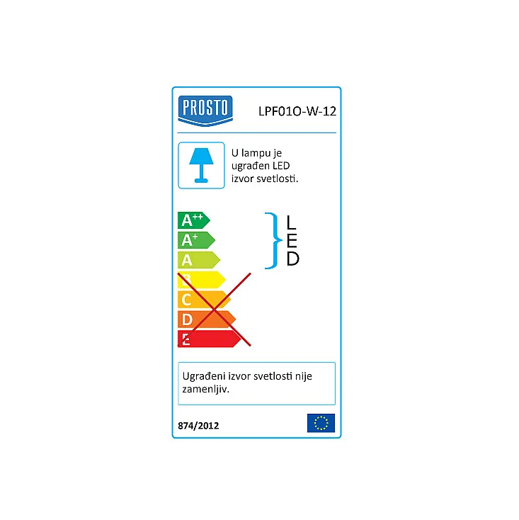 LED plafonjera 10.2W dnevna svetlost LPF01O-W-12