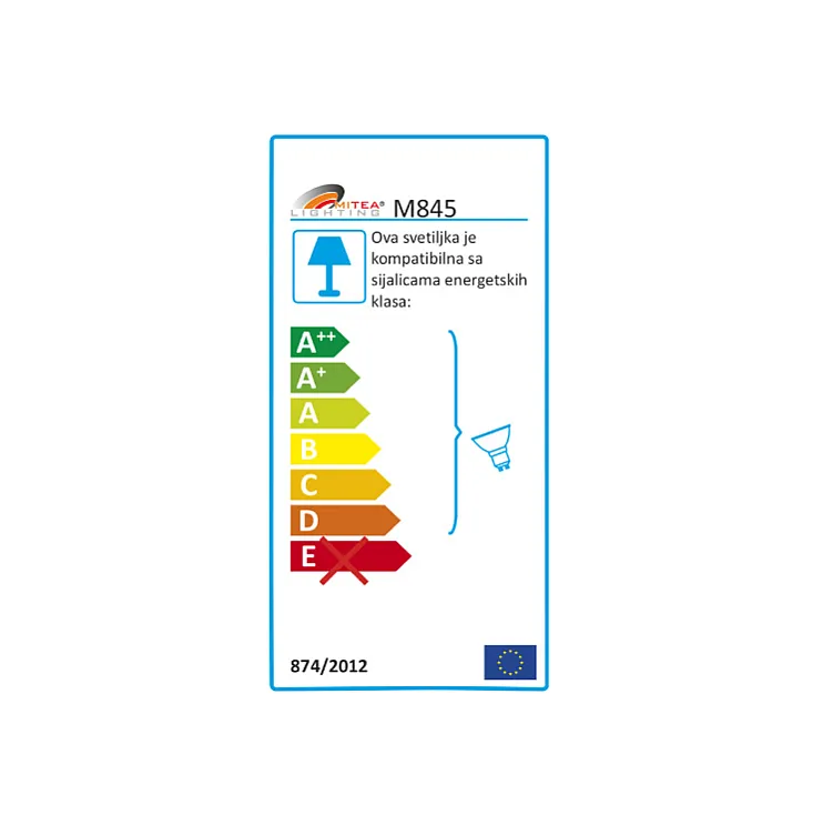 Šina 2m 12mm slim ugradna crna za 48V LED magnetnu rasvetu Mitea Lighting