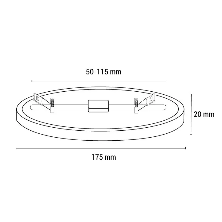 Fleksibilna LED ugradna panel lampa 15W LUPF-O-15/WW