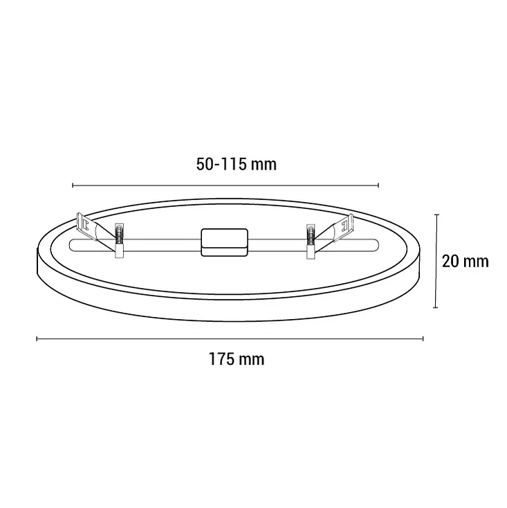 Fleksibilna LED ugradna panel lampa 15W LUPF-O-15/WW