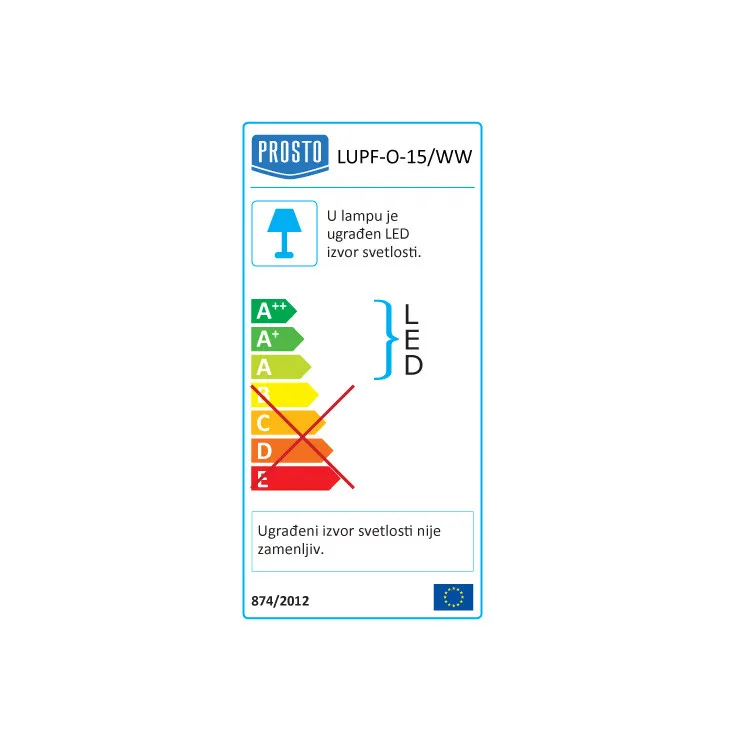 Fleksibilna LED ugradna panel lampa 15W LUPF-O-15/WW
