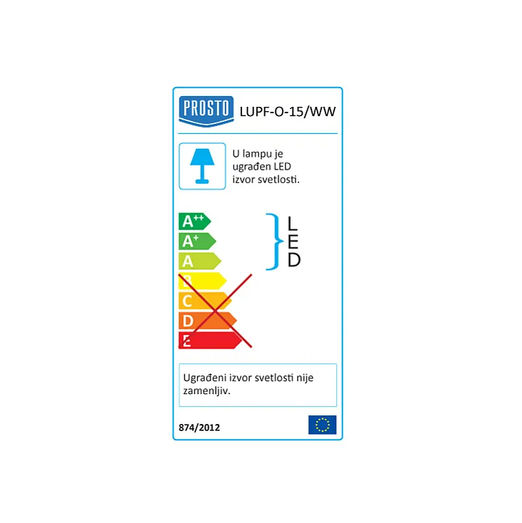 Fleksibilna LED ugradna panel lampa 15W LUPF-O-15/WW