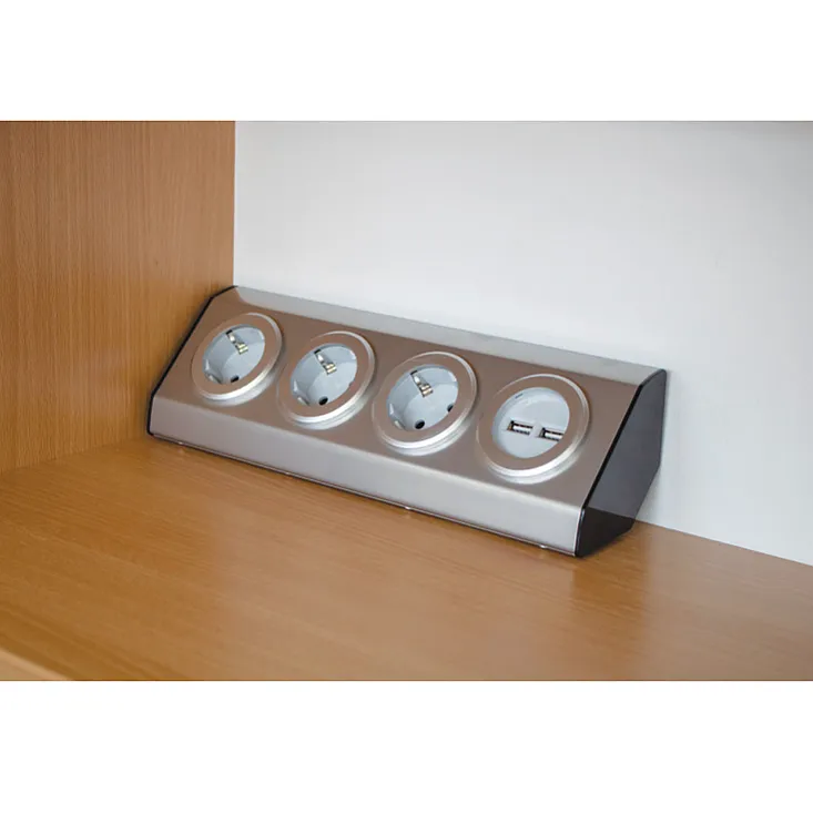 Podsklop sa 3 utičnice + USB KNV03/USB
