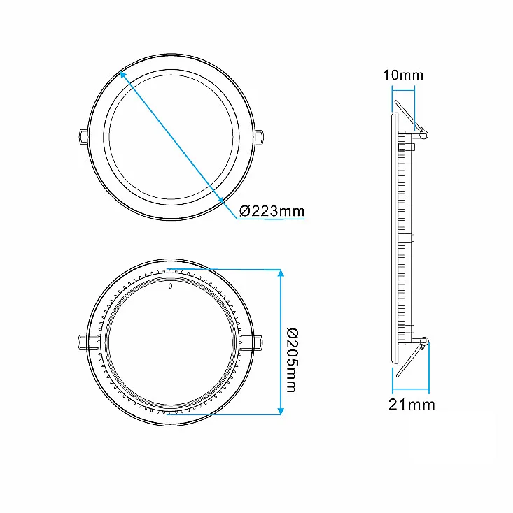 LED ugradna panel lampa 18W toplo bela M18UO/WW
