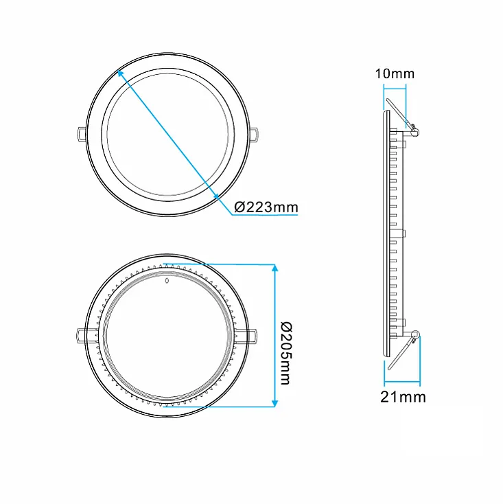 LED ugradna panel lampa 18W toplo bela M18UO/WW