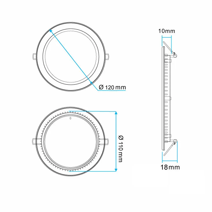 LED ugradna panel lampa 6W toplo bela M6UO/WW
