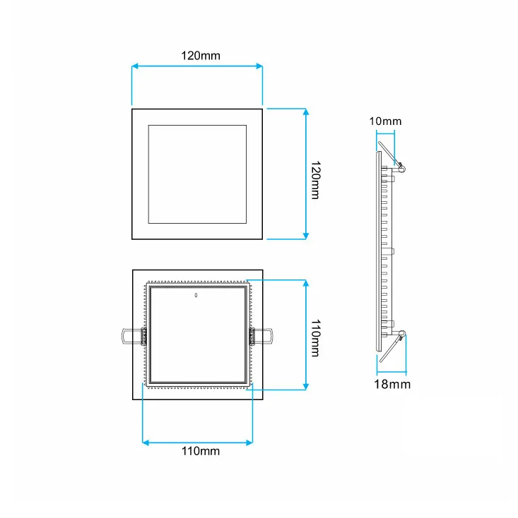 LED ugradna panel lampa 6W dnevno svetlo M6UK/W