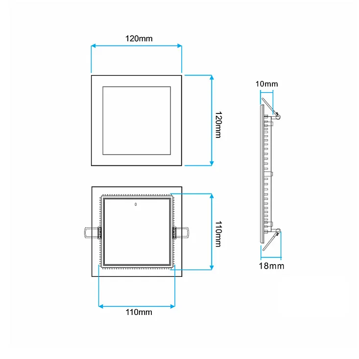 LED ugradna panel lampa 6W dnevno svetlo M6UK/W