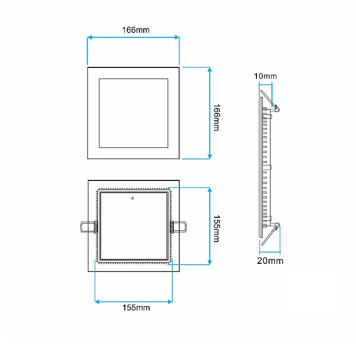LED ugradna panel lampa 12W dnevno svetlo M12UK/W
