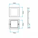 LED ugradna panel lampa 12W dnevno svetlo M12UK/W