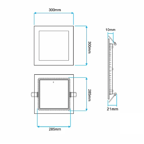 LED ugradna panel lampa 24W dnevno svetlo M24UK/W