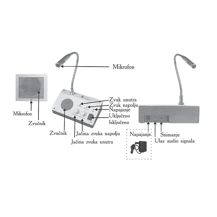 Šalterski audio interfon T346