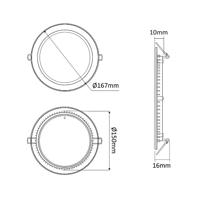 LED ugradna panel lampa 12W hladno bela M12UO/W