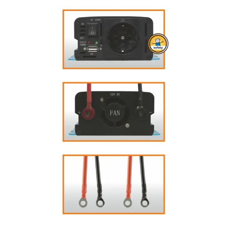 Sinusni naponski pretvarač 500W+USB SAI500TS