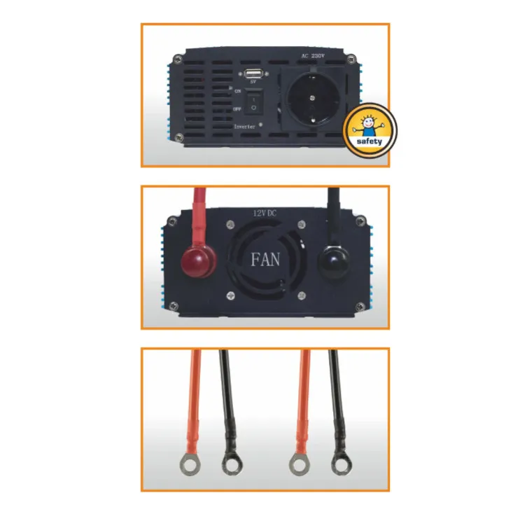 Sinusni naponski pretvarač 1000W+USB SAI1000TS