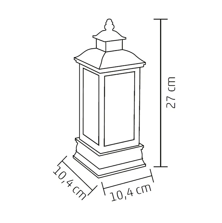 Fenjer sa efektom padanja snega i LED diodom LTN17