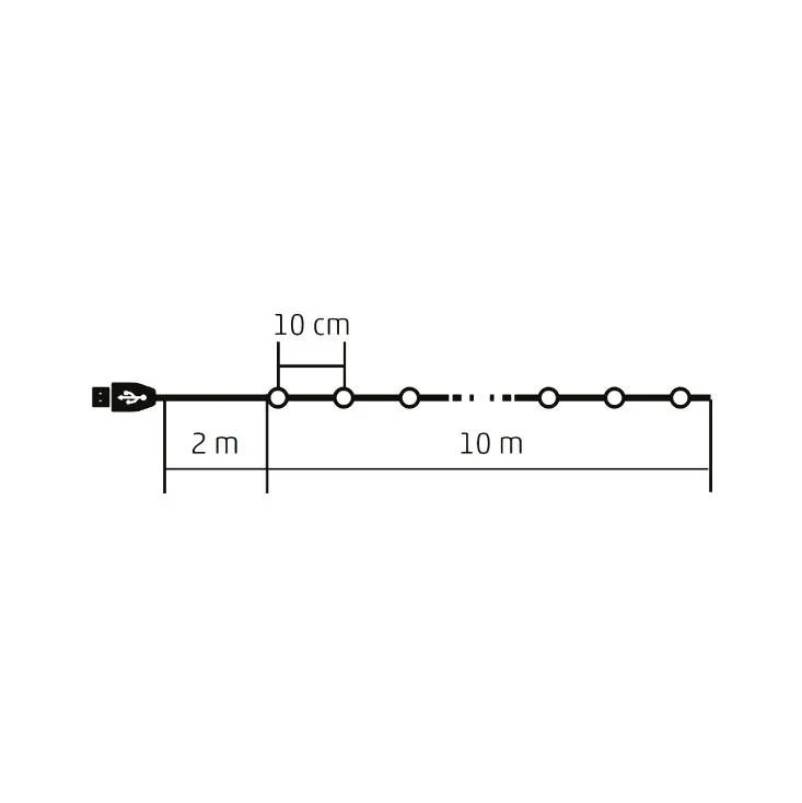 Lampice za jelku sa 100 višebojnih LED dioda ML112RGB