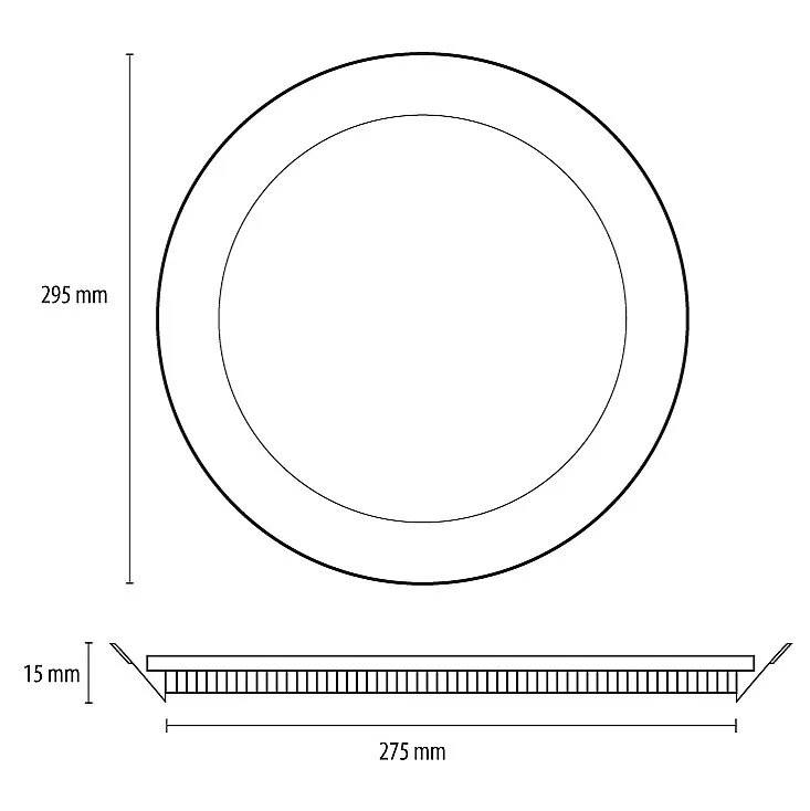 LED ugradna panel lampa 24W dnevno svetlo LUPS-O24/W