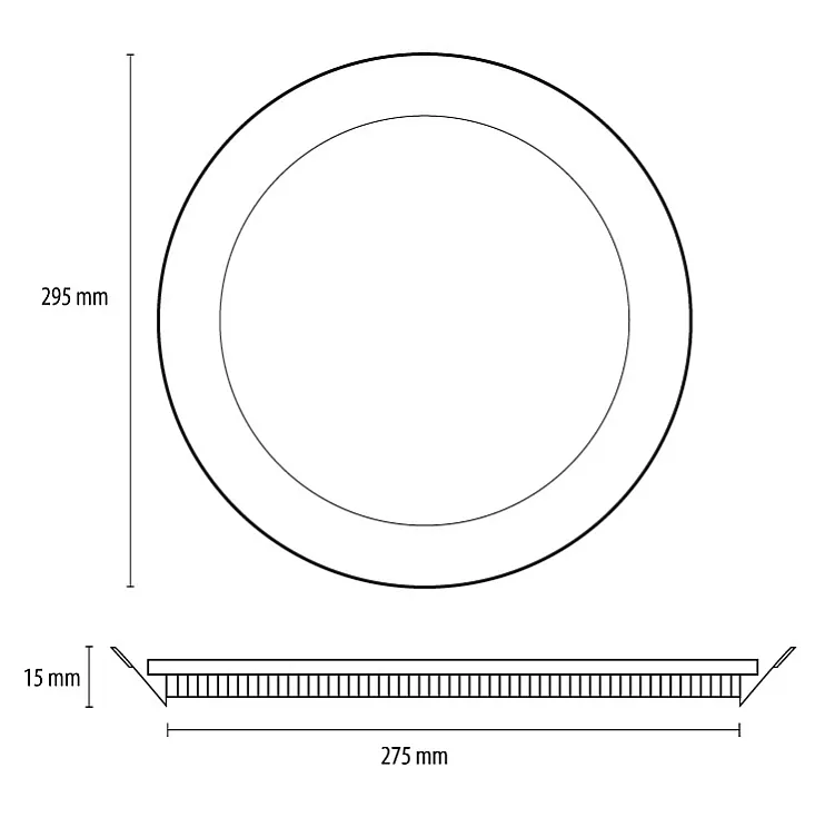 LED ugradna panel lampa 24W dnevno svetlo LUPS-O24/W