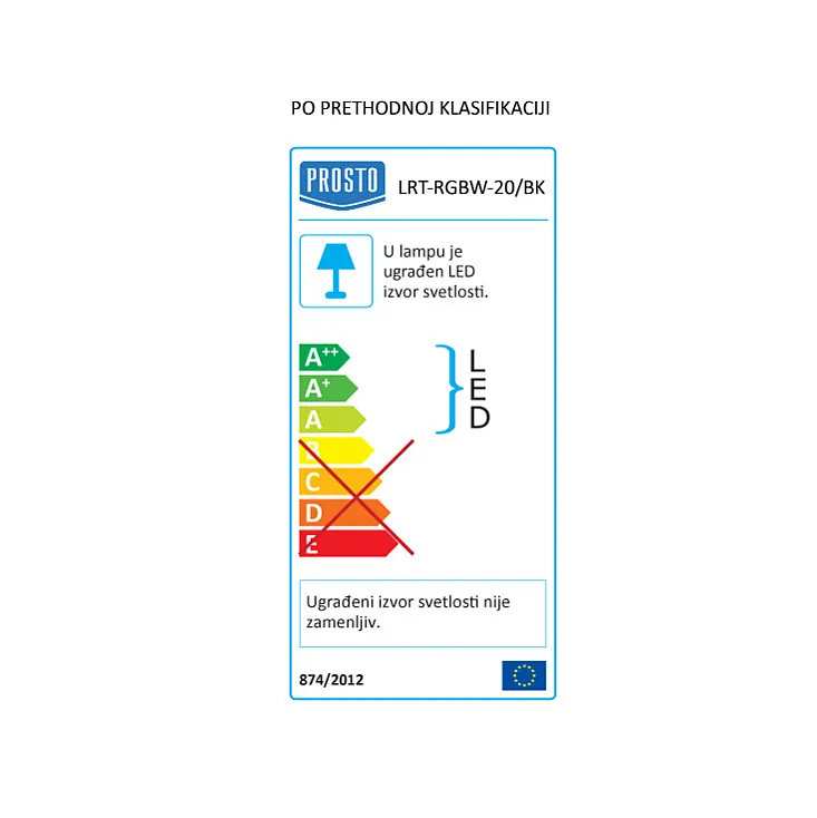 RGB+CCT smart LED reflektor 20W LRT-RGBW-20/BK
