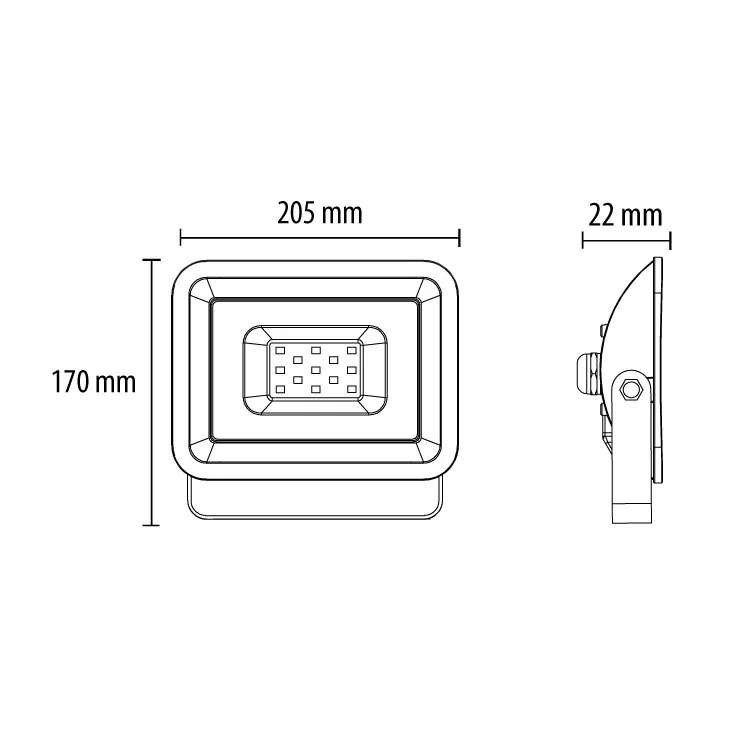 LED reflektor 50W LRF024EW-50W/BK
