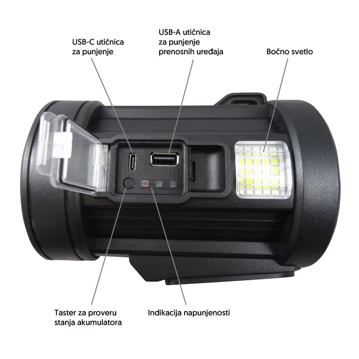 Punjiva LED baterijska lampa PL6240