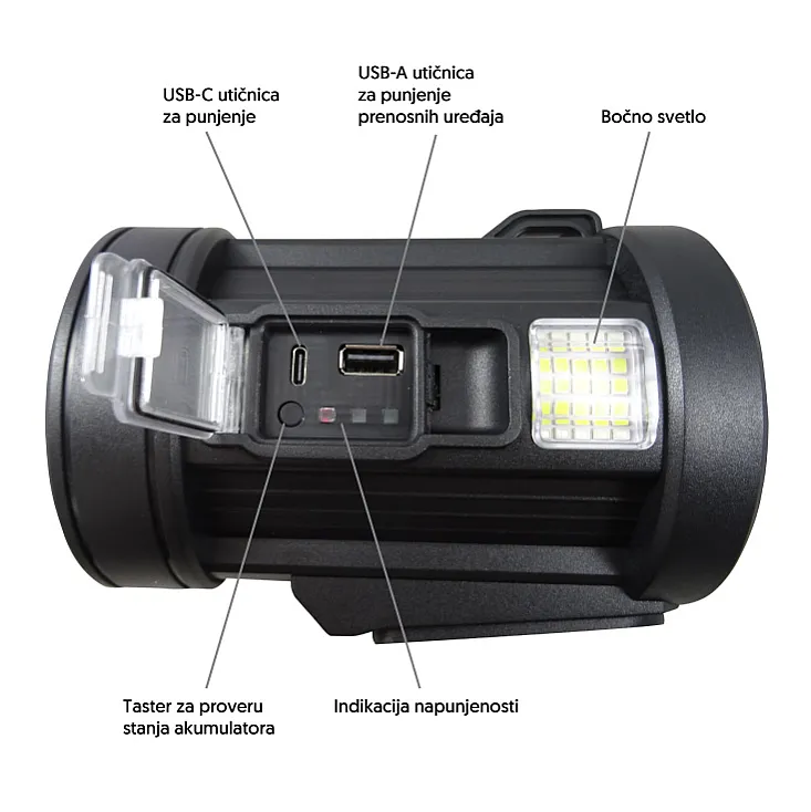 Punjiva LED baterijska lampa PL6240