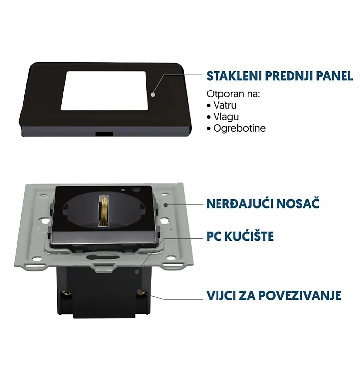 M206082 Ugradna svetiljka transparentna okrugla Mitea Lighting